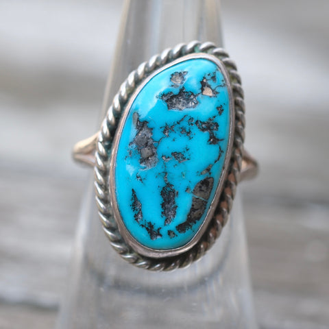 Vintage Sterling Turquoise Ring 6