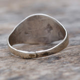 Vintage Sterling Turquoise Stamped Band Ring 12