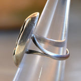 Vintage Sterling Coral Shadowbox Ring 6.25