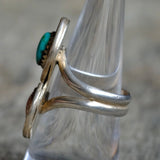Vintage Sterling Turquoise and Coral Ring 7.5