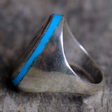 Vintage Sterling Inlaid Blue Jay Ring 10