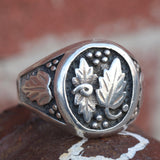 Vintage Sterling Silver Leaf Ring 12.5