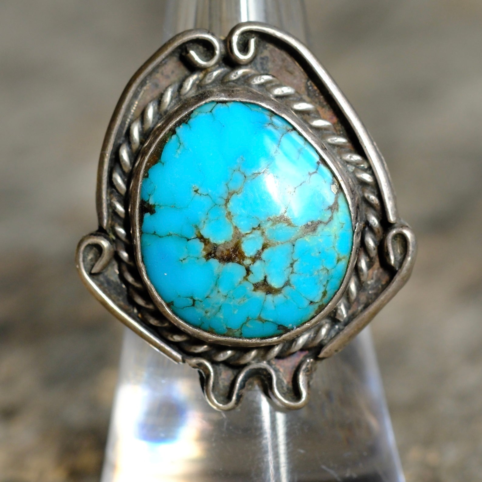 Vintage Sterling Turquoise Ring 7