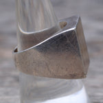 Vintage Sterling Wood Inlay Ring 9.5