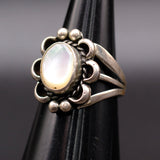 Vintage Sterling Mother Of Pearl Ring 6