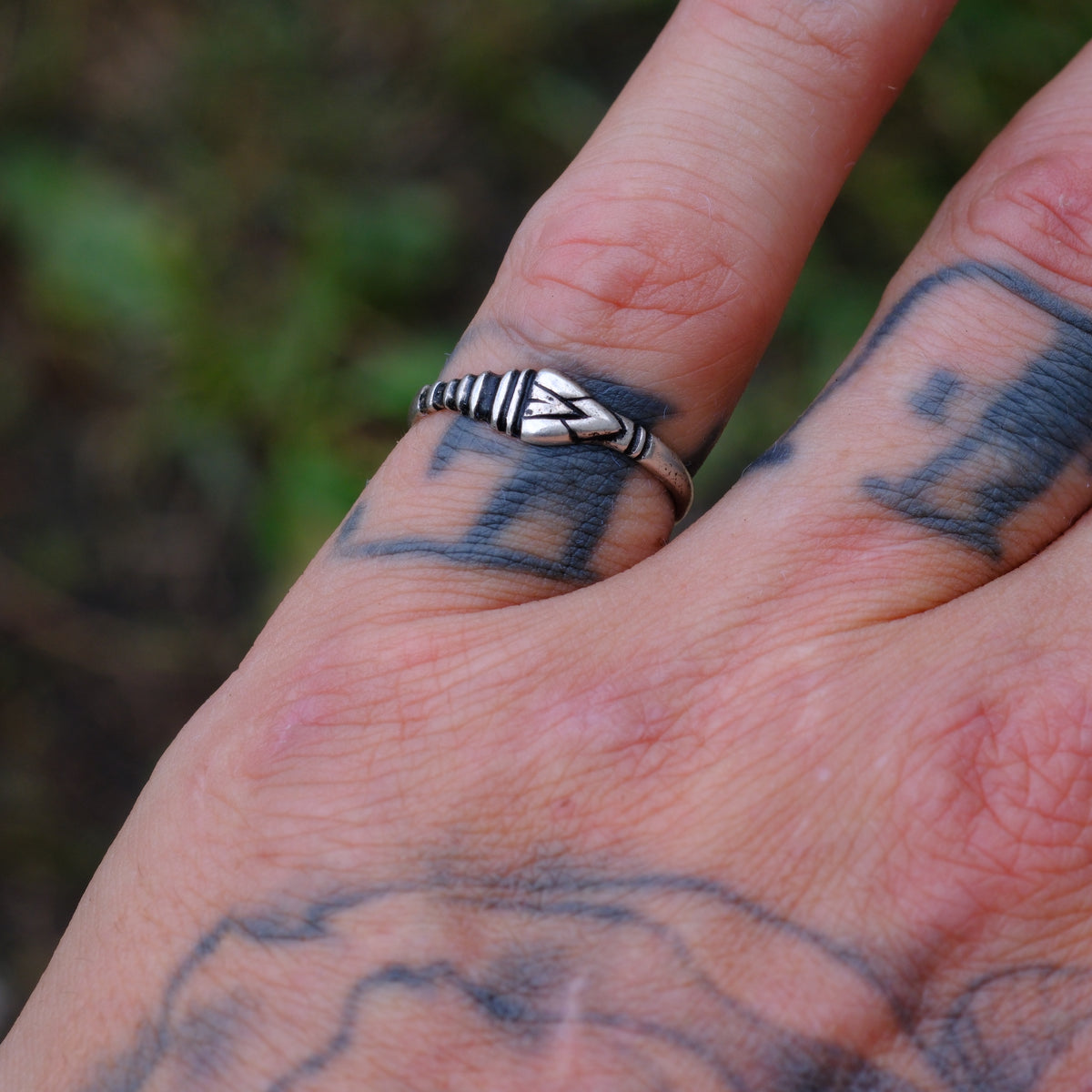 Vintage Sterling Snake Band Ring 6.75