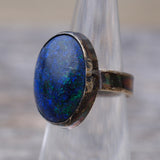 Vintage Sterling Lapis Ring 5.5