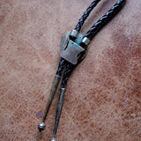 Vintage Sterling Turquoise Bear Paw Bolo Tie
