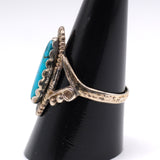 Vintage Sterling Turquoise Ring 8.5
