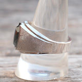 Vintage Sterling Hematite Ring 11