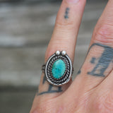 Vintage Sterling Turquoise Ring 5.5