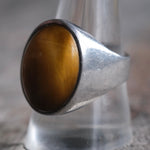 Vintage Sterling Tigers Eye Cabochon Ring 10