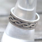 Vintage Sterling Silver Braided Band 8.75