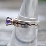 Vintage Sterling Purple Stone Band 7.25