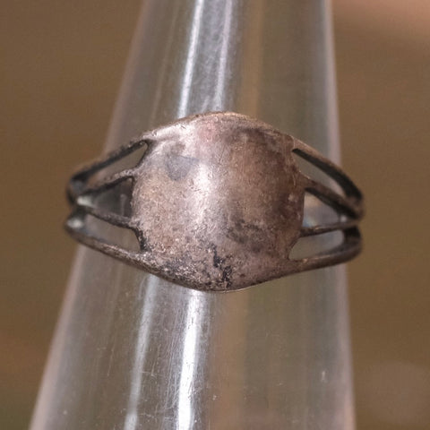Vintage Sterling Silver Signet Ring 5.5