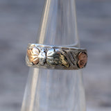 Vintage Sterling Leaf Band 4.5