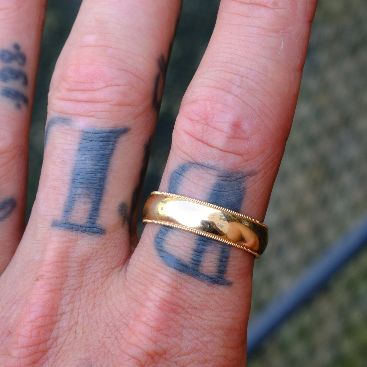 Vintage 14K Gold Band Ring 10.75 8.7 Grams
