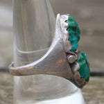 Vintage Sterling Faceted Turquoise Ring 9.75