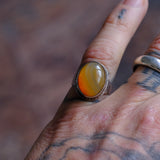 Vintage Sterling Agate Ring 5.25