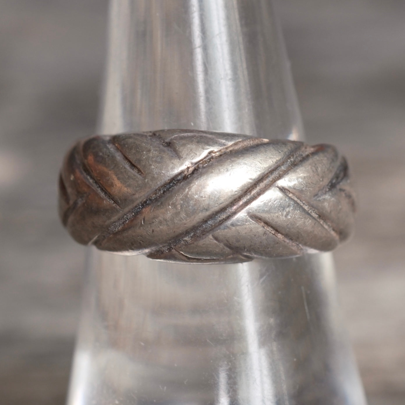 Vintage Sterling Silver Engraved Band Ring 7.25