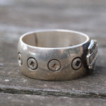 Vintage Sterling Silver Harley Davidson Ring 11