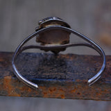 Vintage Sterling Turquoise Feather Cuff