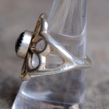 Vintage Sterling Hematite Sandcast Ring 9