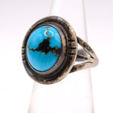 Vintage Sterling Turquoise Ring 4.5