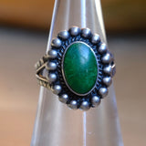 Vintage Sterling Fred Harvey Era Turquoise Ring 6