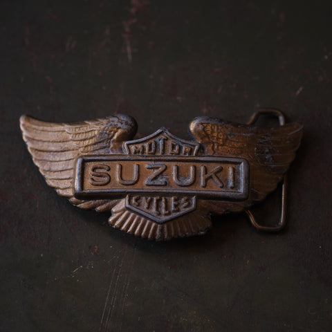 Vintage Winged Suzuki Belt Buckle