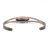 Vintage Sterling Turquoise Stamped Cuff Bracelet 6"