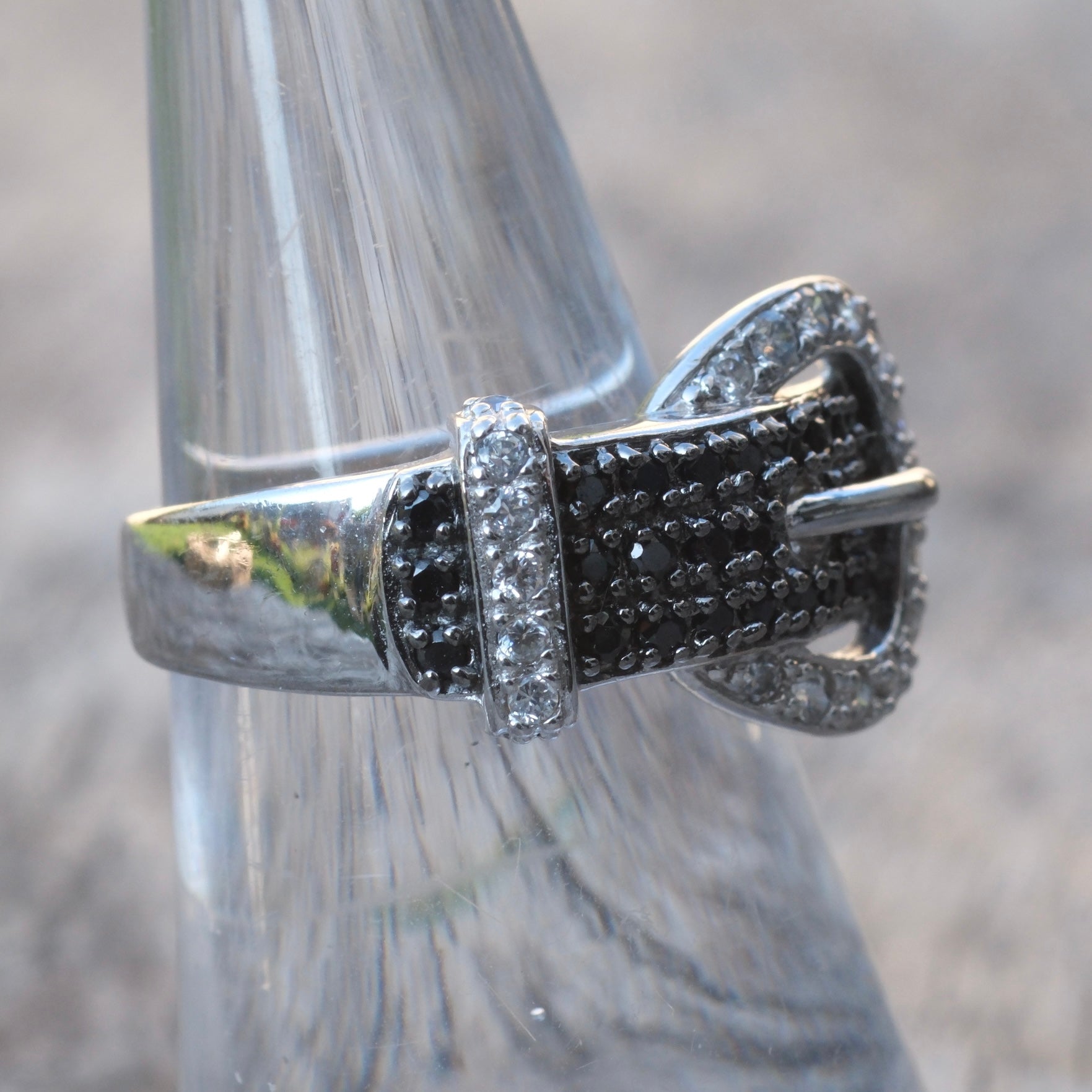 Vintage Sterling Buckle Ring 6.75