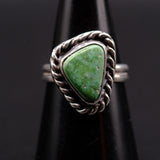 Vintage Sterling Turquoise Roper Ring 6.5