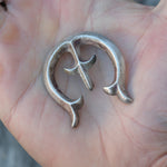 Vintage Sterling Silver Sandcast Naja Pendant