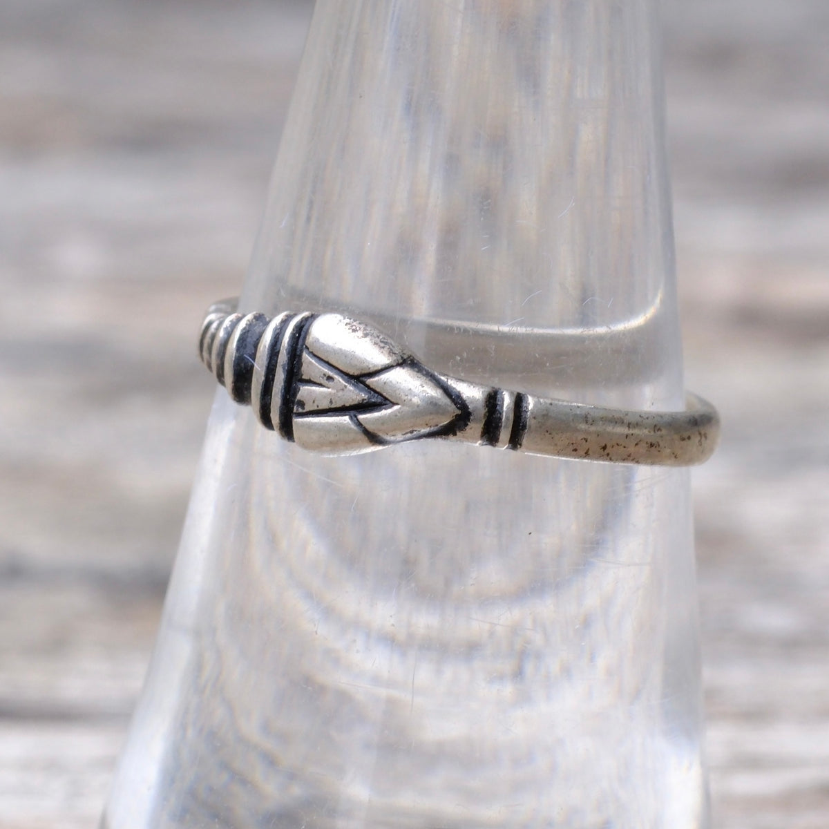 Vintage Sterling Snake Band Ring 6.75
