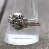 Vintage White Bronze Biker Ring 12