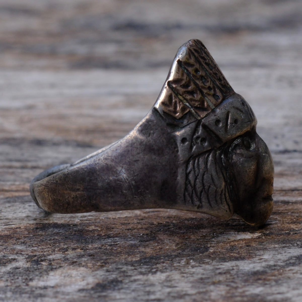 Vintage Sterling Silver Big Chief Ring 11