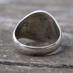 Vintage Sterling Turquoise Stamped Arrows Ring 10.5