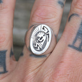 Vintage Sterling Kokopelli Ring 8.25