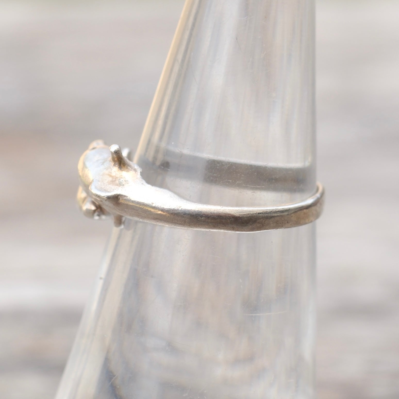 Vintage Sterling Dolphin Ring 5.75