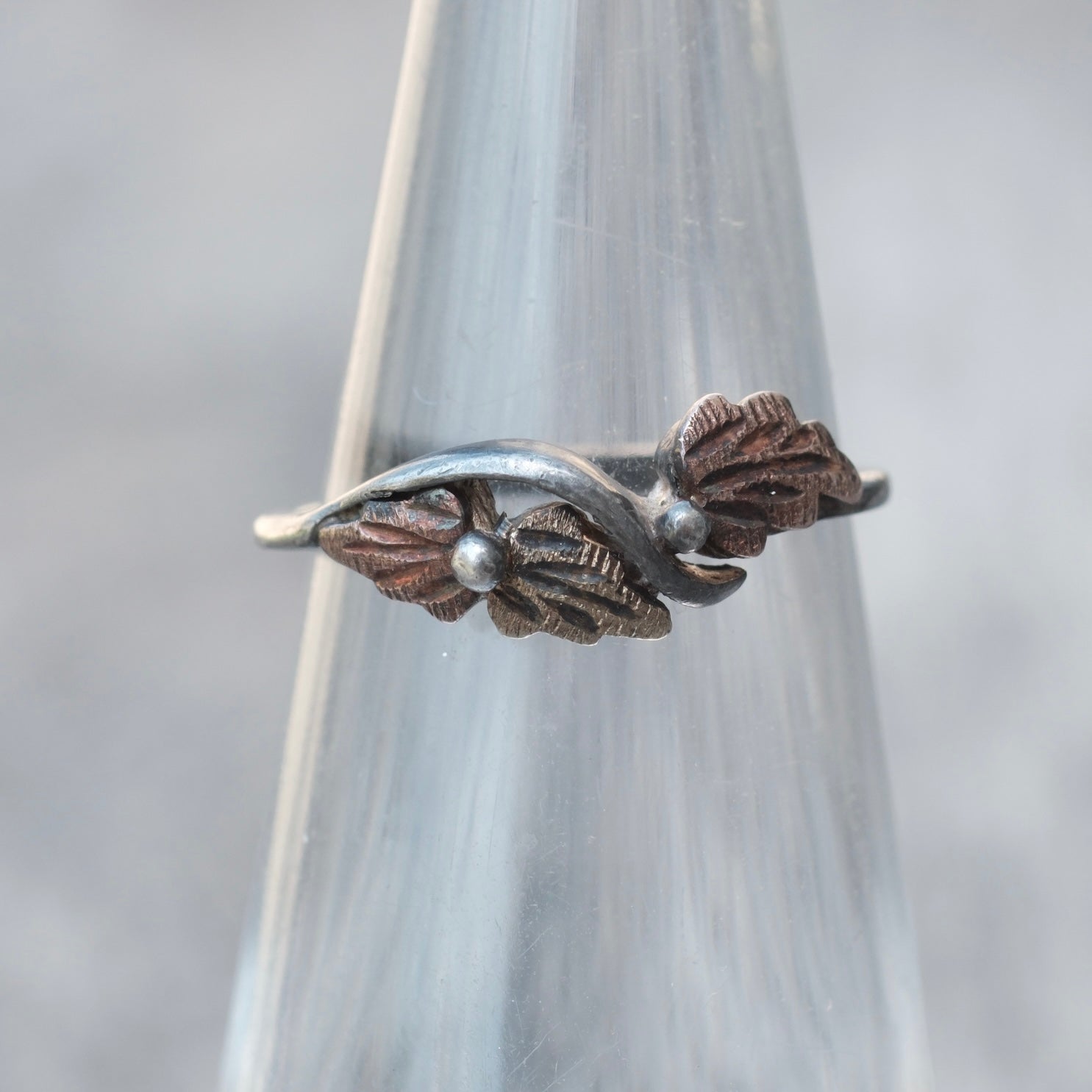 Vintage Sterling Silver Lead Ring 4