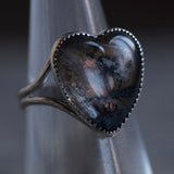 Vintage Sterling 1920's Butterfly Wing Heart Ring 4.25