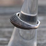 Vintage Sterling Silver Modernist Band 5.75