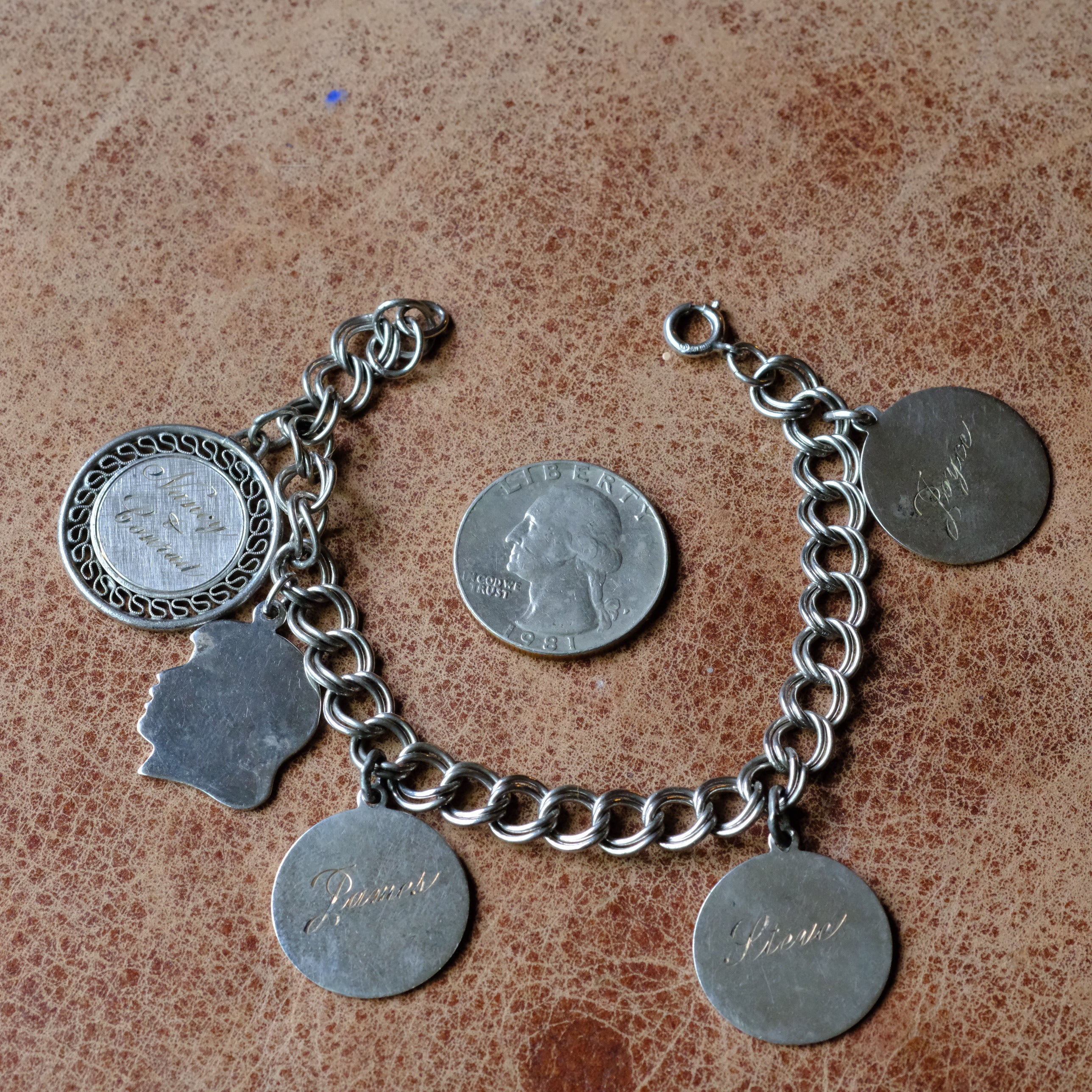 Vintage Sterling Silver Keepsake Charm Bracelet