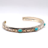 Sterling Turquoise Cuff Bracelet 7"