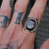 Vintage Sterling Tallship Fire Agate Ring 10