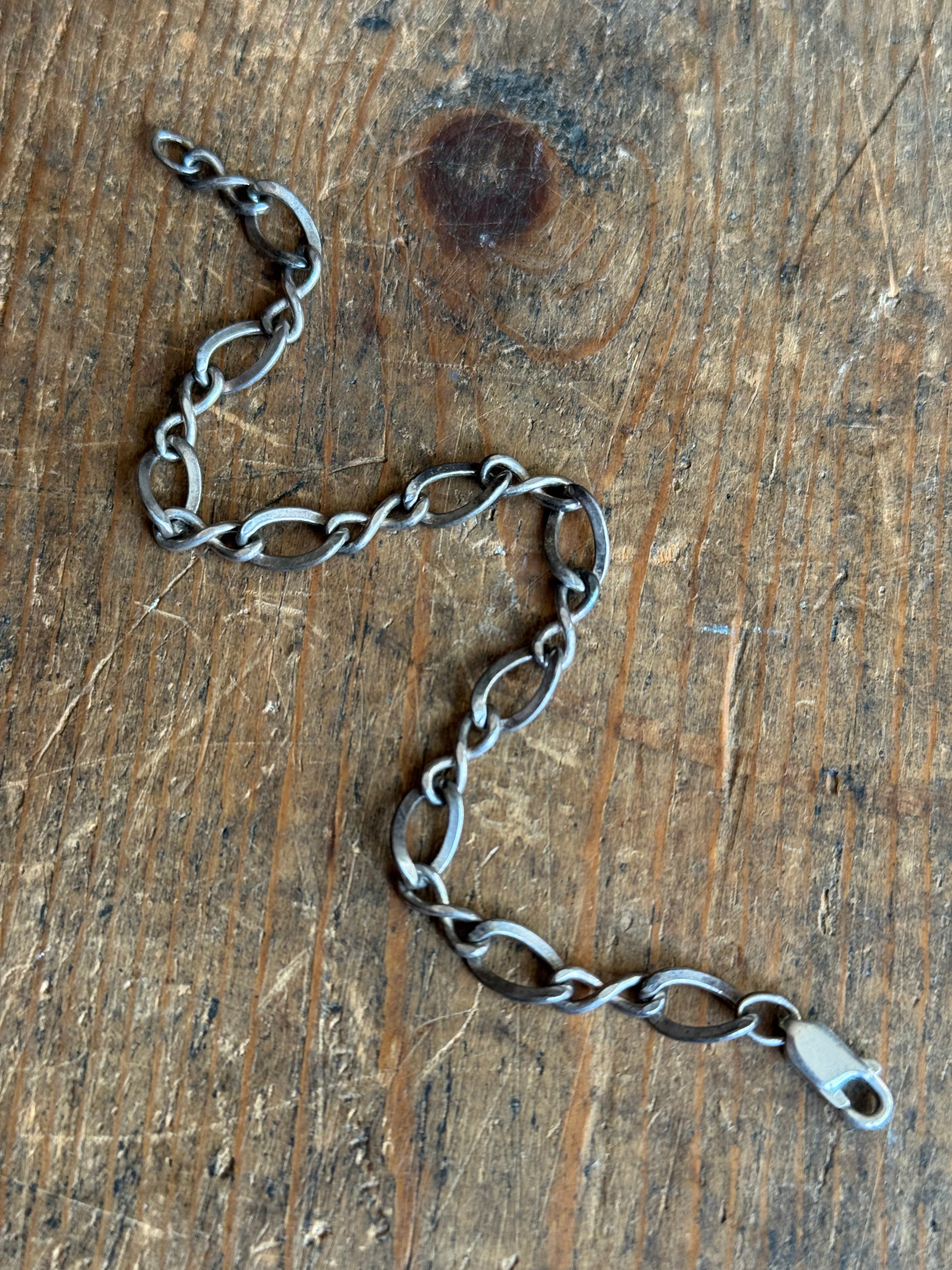 Vintage Sterling Silver 7” Infinity Link Bracelet