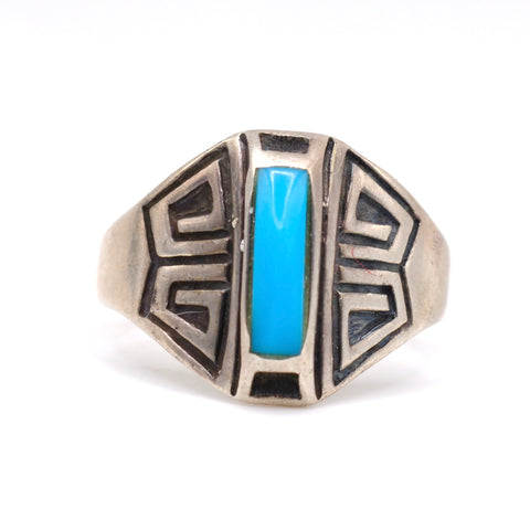 Vintage Sterling Turquoise Ring 10