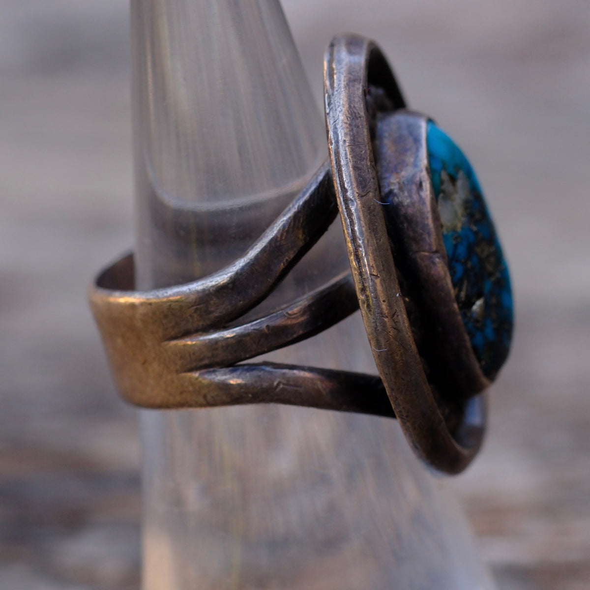 Vintage Sterling Morenci Roper Ring 6