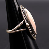 Vintage Sterling Mother Of Pearl Ring 6
